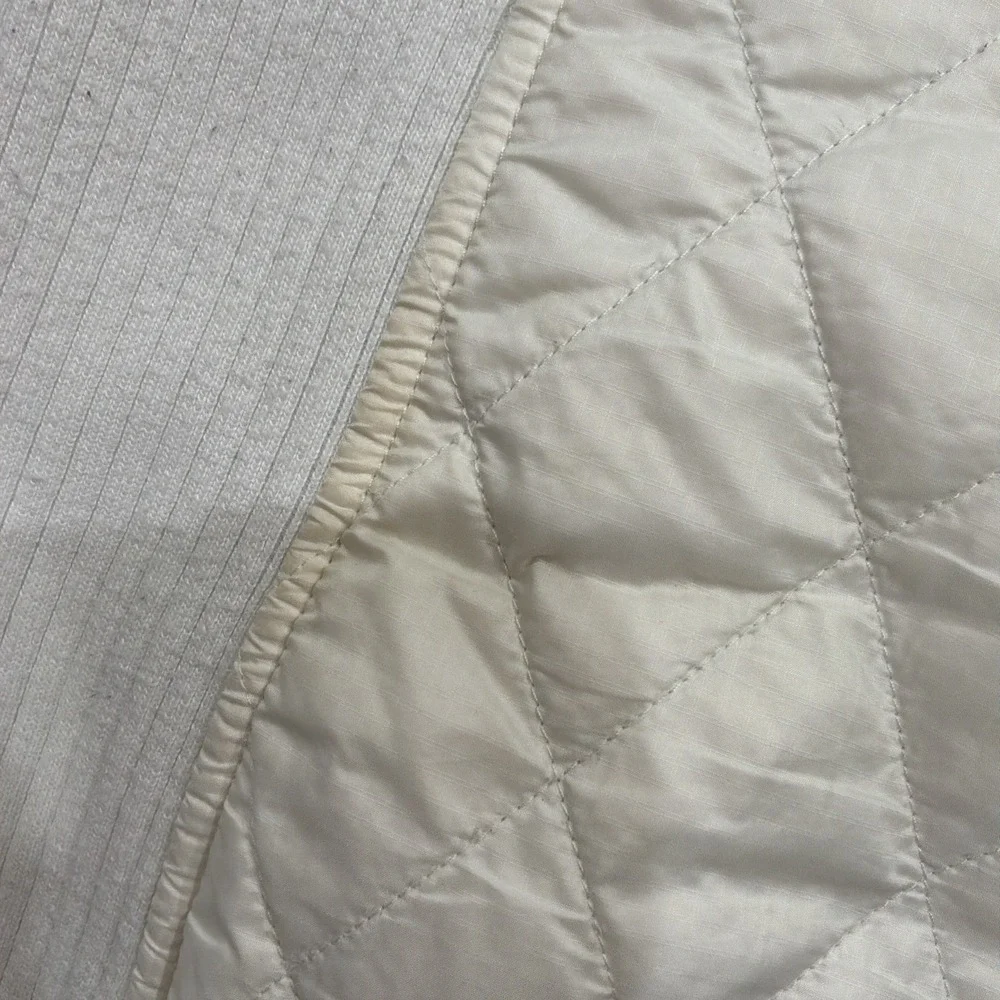 L.L Bean Cream Sherpa Lined Vest Quilted‎ Size XLR HIKING CASUAL TRAVEL